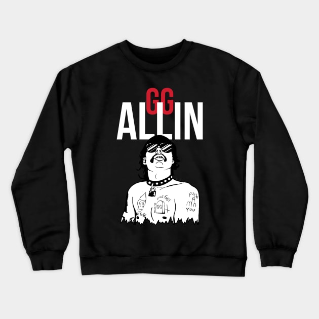 gg allin Crewneck Sweatshirt by Ripaldo Bawean